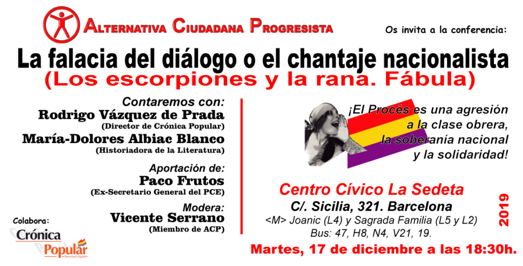 Conferencia: La falacia del diálogo o el chantaje nacionalista.