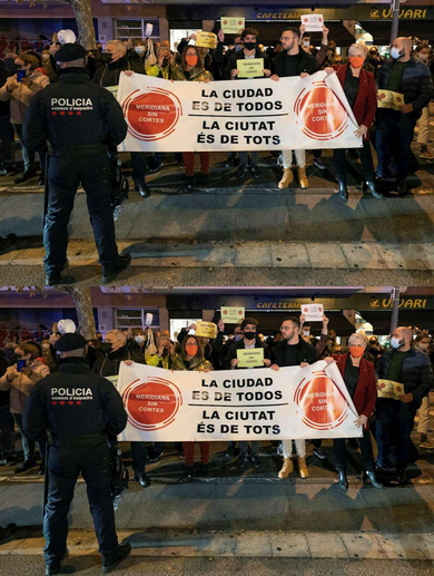Meridiana sin cortes: ¡la calle no es suya!